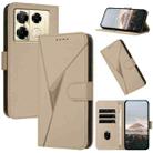 For Infinix Note 40 Pro 4G / 5G Triangle Pattern Buckle Clasp Leather Phone Case(Gold) - 1