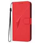 For Infinix Note 40X 5G Triangle Pattern Buckle Clasp Leather Phone Case(Red) - 2