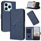 For Infinix Note 40X 5G Triangle Pattern Buckle Clasp Leather Phone Case(Royal Blue) - 1