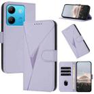 For Infinix Smart 7 Triangle Pattern Buckle Clasp Leather Phone Case(Light Purple) - 1