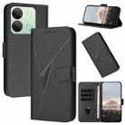 For Infinix Smart 7 HD Triangle Pattern Buckle Clasp Leather Phone Case(Black) - 1