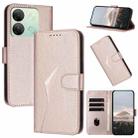 For Infinix Smart 7 HD Triangle Pattern Buckle Clasp Leather Phone Case(Rose Gold) - 1