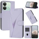 For Infinix Smart 7 HD Triangle Pattern Buckle Clasp Leather Phone Case(Light Purple) - 1