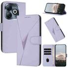 For Infinix Smart 8 Triangle Pattern Buckle Clasp Leather Phone Case(Light Purple) - 1