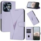 For Infinix Smart 8 Pro Triangle Pattern Buckle Clasp Leather Phone Case(Light Purple) - 1