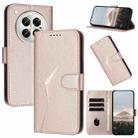 For Infinix Zero 40 4G / 5G Triangle Pattern Buckle Clasp Leather Phone Case(Rose Gold) - 1