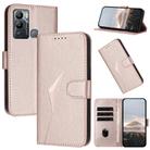 For Infinix Hot 12i Triangle Pattern Buckle Clasp Leather Phone Case(Rose Gold) - 1