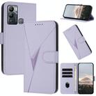 For Infinix Hot 12i Triangle Pattern Buckle Clasp Leather Phone Case(Light Purple) - 1