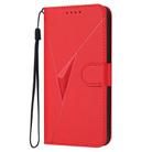 For Infinix Hot 20 4G Triangle Pattern Buckle Clasp Leather Phone Case(Red) - 2