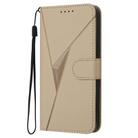 For Infinix Hot 20 4G Triangle Pattern Buckle Clasp Leather Phone Case(Gold) - 2