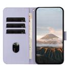 For Infinix Hot 20 4G Triangle Pattern Buckle Clasp Leather Phone Case(Light Purple) - 3