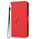 For Infinix Hot 50 Pro 4G Triangle Pattern Buckle Clasp Leather Phone Case(Red) - 2