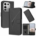 For Infinix Note 50 4G / Note 50 Pro 4G Triangle Pattern Buckle Clasp Leather Phone Case(Black) - 1