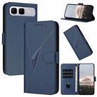 For Infinix Smart 10 Plus 4G Triangle Pattern Buckle Clasp Leather Phone Case(Royal Blue) - 1
