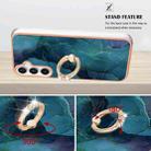 For Samsung Galaxy S24 FE 5G Electroplating Marble Dual-side IMD Phone Case with Ring(Green 017) - 3