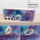 For Samsung Galaxy S24 FE 5G Electroplating Marble Dual-side IMD Phone Case with Ring(Purple 016) - 3