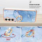 For Samsung Galaxy S24 FE 5G Electroplating Marble Dual-side IMD Phone Case with Ring(Blue 018) - 3