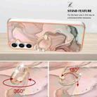 For Samsung Galaxy S24 FE 5G Electroplating Marble Dual-side IMD Phone Case with Ring(Rose Gold 015) - 3