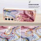 For Samsung Galaxy S24 FE 5G Electroplating Marble Dual-side IMD Phone Case with Ring(Rose Red 014) - 3