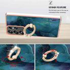 For Samsung Galaxy S25 Ultra 5G Electroplating Marble Dual-side IMD Phone Case with Ring(Green 017) - 3