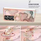 For Samsung Galaxy S25 Ultra 5G Electroplating Marble Dual-side IMD Phone Case with Ring(Rose Gold 015) - 3