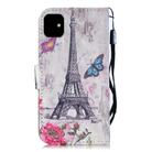 For iPhone 12 mini 3D Painted Pattern Horizontal Flip Leather Case with Holder & Wallet & Card slot & Lanyard(Eiffel Tower) - 3