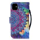 For iPhone 12 mini 3D Painted Pattern Horizontal Flip Leather Case with Holder & Wallet & Card slot & Lanyard(Oil Painting Mandala) - 2