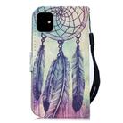 For iPhone 12 mini 3D Painted Pattern Horizontal Flip Leather Case with Holder & Wallet & Card slot & Lanyard(Feather Wind Chimes) - 3