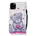 For iPhone 12 / 12 Pro 3D Painted Pattern Horizontal Flip Leather Case with Holder & Wallet & Card slot & Lanyard(Love Panda) - 3