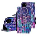 For iPhone 12 / 12 Pro 3D Painted Pattern Horizontal Flip Leather Case with Holder & Wallet & Card slot & Lanyard(Starry Sky Wind Chimes) - 1