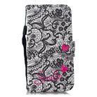 For iPhone 12 / 12 Pro 3D Painted Pattern Horizontal Flip Leather Case with Holder & Wallet & Card slot & Lanyard(Lace Flower) - 2