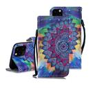 For For iPhone 12 Pro Max 3D Painted Pattern Horizontal Flip Leather Case with Holder & Wallet & Card slot & Lanyard(Oil Painting Mandala) - 1