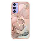 For Samsung Galaxy A16 5G Electroplating Marble Dual-side IMD Phone Case with Ring(Rose Gold 015) - 2