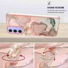 For Samsung Galaxy A16 5G Electroplating Marble Dual-side IMD Phone Case with Ring(Rose Gold 015) - 3
