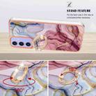 For Samsung Galaxy A16 5G Electroplating Marble Dual-side IMD Phone Case with Ring(Rose Red 014) - 3