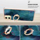 For Samsung Galaxy A06 4G Electroplating Marble Dual-side IMD Phone Case with Ring(Green 017) - 3