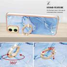 For Samsung Galaxy A06 4G Electroplating Marble Dual-side IMD Phone Case with Ring(Blue 018) - 3