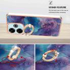 For Redmi 13 4G Electroplating Marble Dual-side IMD Phone Case with Ring(Purple 016) - 3