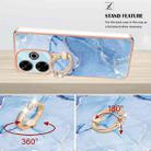 For Redmi 13 4G Electroplating Marble Dual-side IMD Phone Case with Ring(Blue 018) - 3