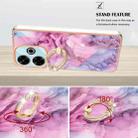 For Redmi 13 4G Electroplating Marble Dual-side IMD Phone Case with Ring(Pink 013) - 3