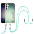 For Samsung Galaxy S24 FE 5G Electroplating Dual-side IMD Phone Case with Lanyard(Smile) - 2