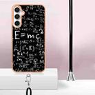For Samsung Galaxy S24 FE 5G Electroplating Dual-side IMD Phone Case with Lanyard(Equation) - 3