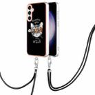 For Samsung Galaxy S24 FE 5G Electroplating Dual-side IMD Phone Case with Lanyard(Natural Growth) - 1