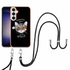 For Samsung Galaxy S24 FE 5G Electroplating Dual-side IMD Phone Case with Lanyard(Natural Growth) - 2