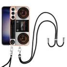 For Samsung Galaxy S24 FE 5G Electroplating Dual-side IMD Phone Case with Lanyard(Retro Radio) - 2