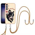 For Samsung Galaxy S24 FE 5G Electroplating Dual-side IMD Phone Case with Lanyard(Lucky Dog) - 2
