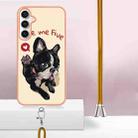 For Samsung Galaxy S24 FE 5G Electroplating Dual-side IMD Phone Case with Lanyard(Lucky Dog) - 3