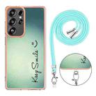 For Samsung Galaxy S25 Ultra 5G Electroplating Dual-side IMD Phone Case with Lanyard(Smile) - 3