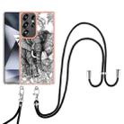 For Samsung Galaxy S25 Ultra 5G Electroplating Dual-side IMD Phone Case with Lanyard(Totem Elephant) - 2
