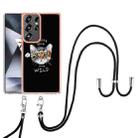 For Samsung Galaxy S25 Ultra 5G Electroplating Dual-side IMD Phone Case with Lanyard(Natural Growth) - 2